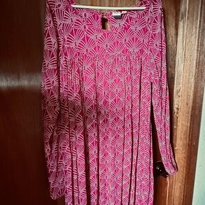 Roxy Pink Long Sleeve Dress